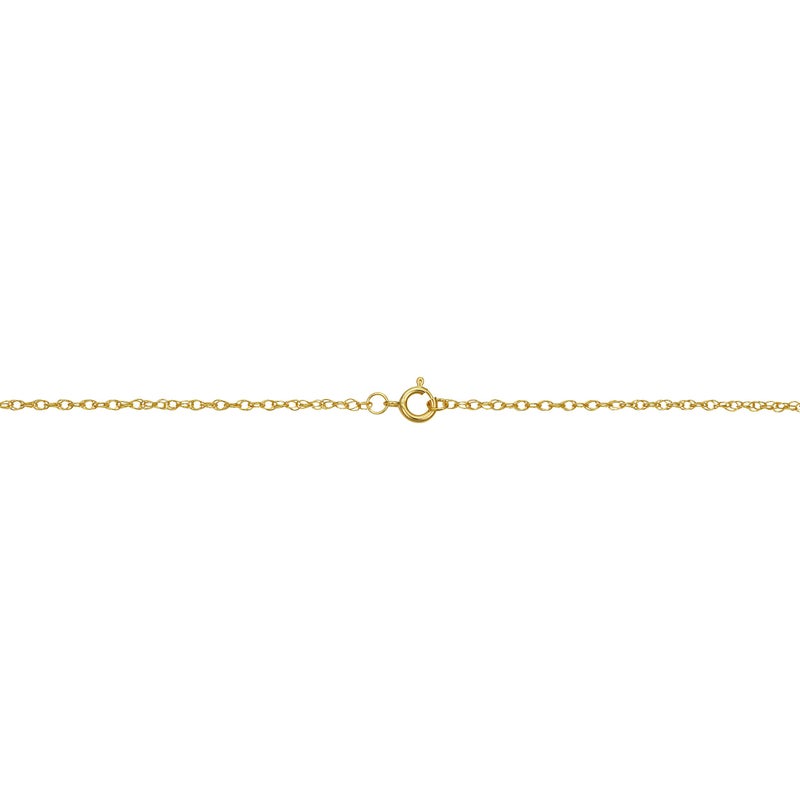 Kooljewelry قلادة نسائية كلاسيكية من كول جيويلري بسلسلة حبل - قلادة من الذهب الأصفر عيار 14 قيراط، مصقولة، مع حلقة زنبركية - Image 4